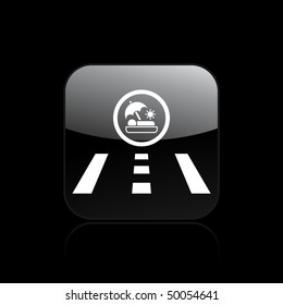 Vector illustration of modern icon depicting a vacantion road