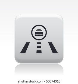 Vector illustration of modern icon depicting a boarding street