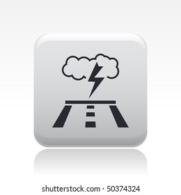 Vector illustration of modern icon depicting a bad weather on the street