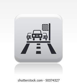 Vector illustration of modern icon depicting a race arrival icon