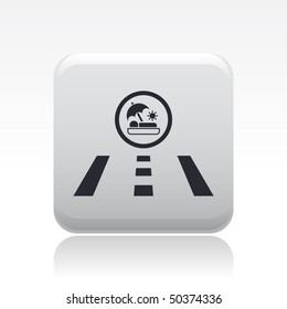 Vector illustration of modern icon depicting a vacantion road