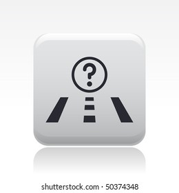 Vector illustration of modern icon depicting a concept of unknown road