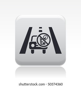 Vector illustration of modern icon depicting a concept of "not driving under the influence of alcohol"