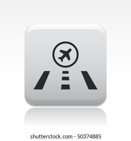 Vector illustration of modern icon depicting a airport street