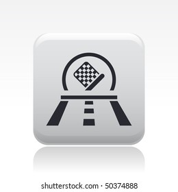 Vector illustration of modern icon depicting a race icon