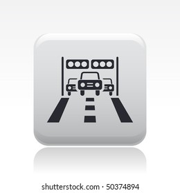 Vector illustration of modern icon depicting a race arrival icon