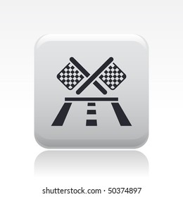 Vector illustration of modern icon depicting a race icon