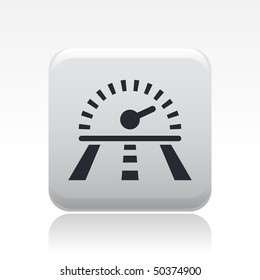 Vector illustration of modern icon depicting a speed on the street