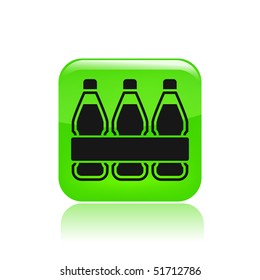 Vector illustration of modern icon depicting a pack bottles