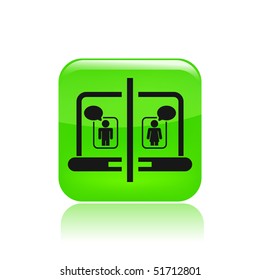 Vector illustration of modern icon depicting a web conversation