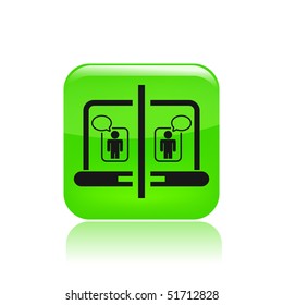 Vector illustration of modern icon depicting a web conversation