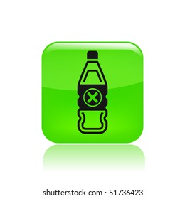Vector illustration of modern icon depicting a bottle containing liquid dangerous, with symbol harmful