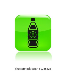 Vector illustration of modern icon depicting a bottle containing liquid dangerous