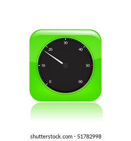 Vector illustration of modern icon depicting a speed control
