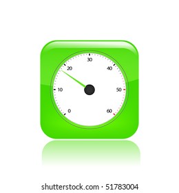 Vector illustration of modern icon depicting a speed control