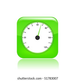 Vector illustration of modern icon depicting a speed control