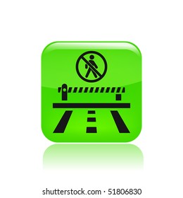 Vector illustration of modern icon depicting a pedestrian forbidden on the road sign