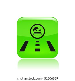Vector illustration of modern icon depicting a vacantion road