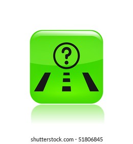 Vector illustration of modern icon depicting a concept of unknown road