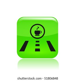 Vector illustration of modern icon depicting a concept of service station