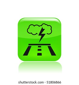 Vector illustration of modern icon depicting a bad weather on the street