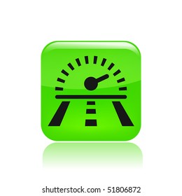 Vector illustration of modern icon depicting a speed on the street