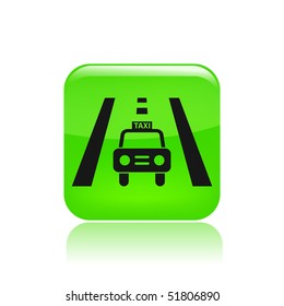 Vector illustration of modern icon depicting a taxi