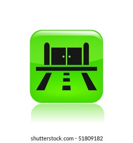 Vector illustration of modern icon depicting a gate on the street