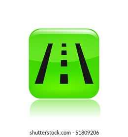 Vector illustration of modern icon depicting a road