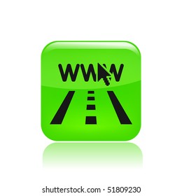 Vector illustration of modern icon depicting a concept of web satellite navigation