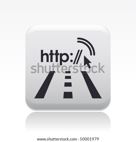 Vector illustration of modern icon depicting a concept of web satellite navigation