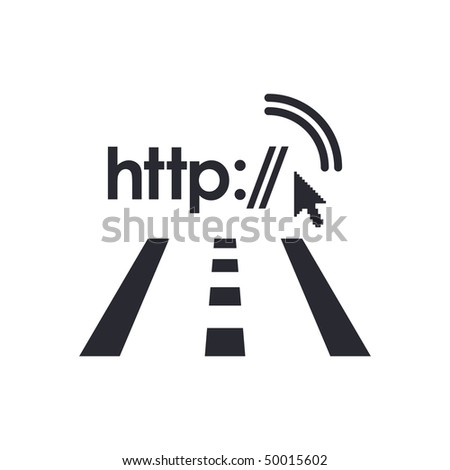 Vector illustration of modern icon depicting a concept of web satellite navigation