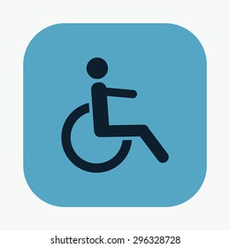 vector illustration of modern icon disability