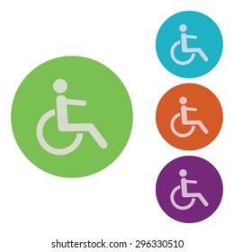 vector illustration of modern icon disability
