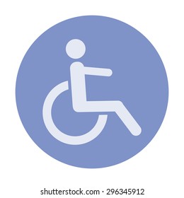 vector illustration of modern icon disability