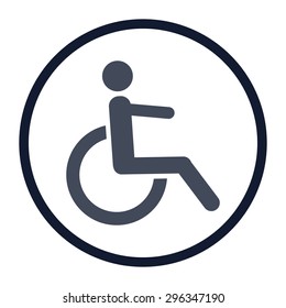vector illustration of modern icon disability