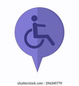 vector illustration of modern icon disability