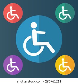 vector illustration of modern icon disability