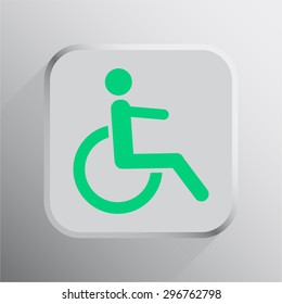 vector illustration of modern icon disability