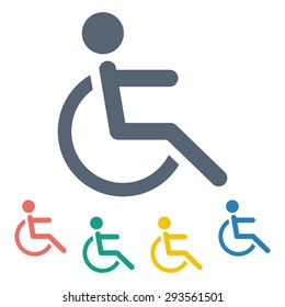 vector illustration of modern icon disabled