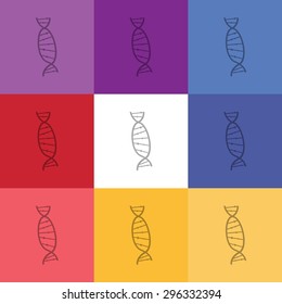 vector illustration of modern icon dna