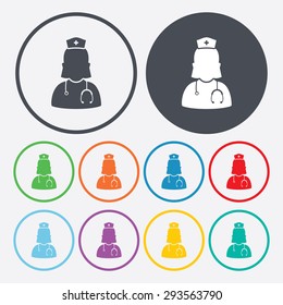 vector illustration of modern icon doctor