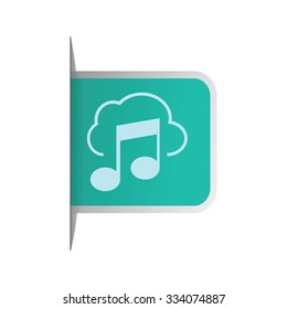 vector illustration of modern icon download note