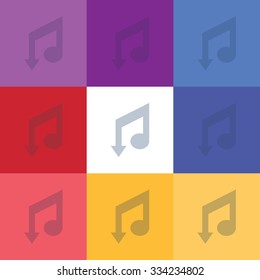 vector illustration of modern icon download note
