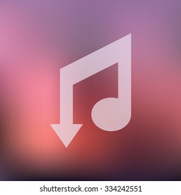 vector illustration of modern icon download note