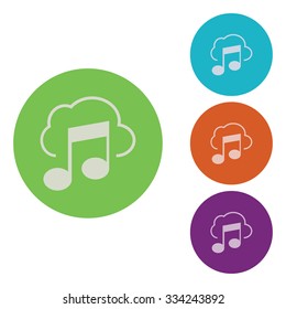 vector illustration of modern icon download note