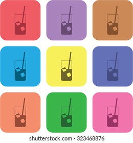 vector illustration of modern icon drink