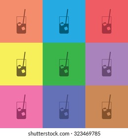 vector illustration of modern icon drink