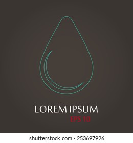 vector illustration of modern  icon drop