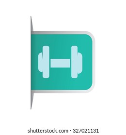 vector illustration of modern icon dumbbell